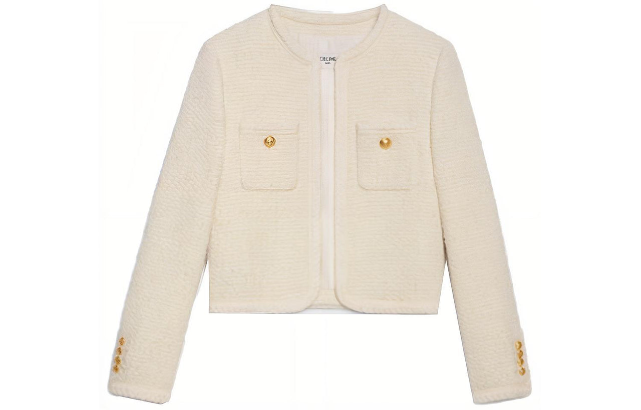 CELINE Jacket Women's Ivory White