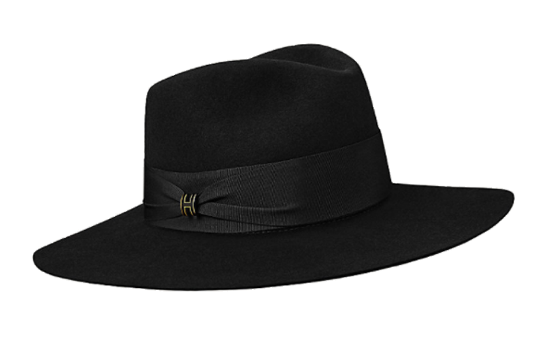 HERMES Bucket Hats Unisex Black