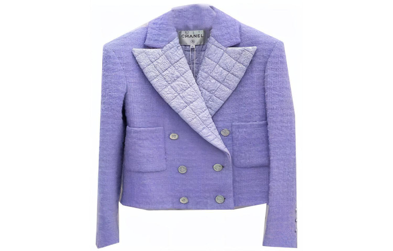 CHANEL Jackets Coats Women's Purple