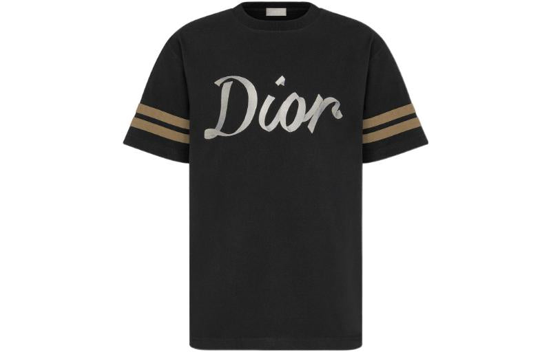 DIOR Relaxed Fit Ribbon Logo T Shirt
