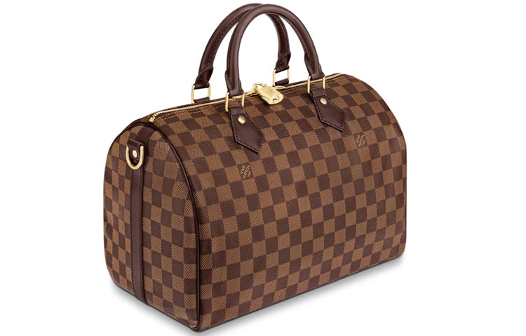 LOUIS VUITTON Speedy Canvas With Leather Trim Canvas Bag Pillow Bag Shoulder Bag Crossbody Bag Handbag 30 Women's Brown