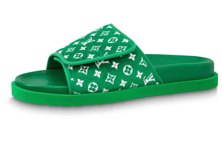 LOUIS VUITTON Miami Other Slide Slippers Men's Green