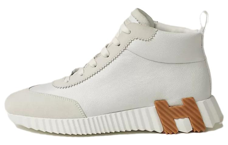HERMES Hip-Hop Mid-Top Casual Shoes Women's Gray