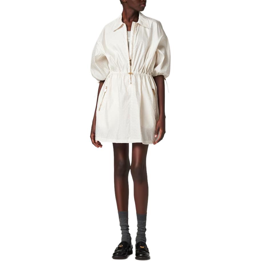 MIU MIU SS24 Long Sleeved Dress Women's Ivory