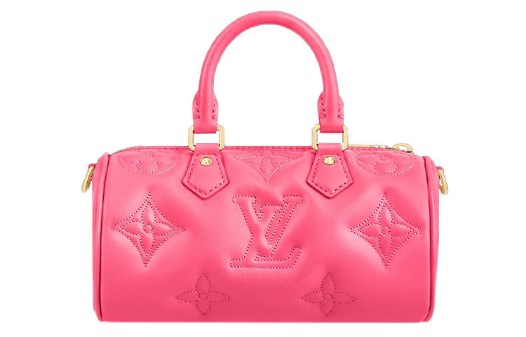 LOUIS VUITTON Calfskin Chain Bag Shoulder Bag Crossbody Bag Handbag Small Size Women's Pink
