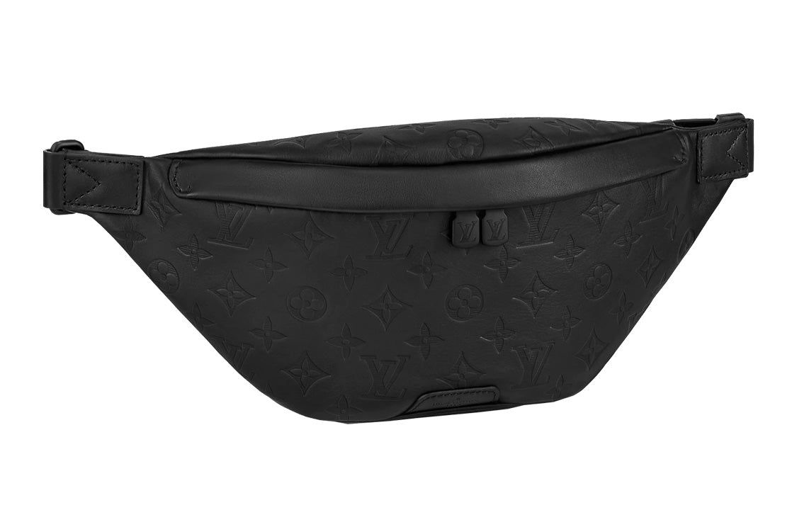 LOUIS VUITTON Discovery Calfskin Sling Bags Shoulder Bags Fanny Pack Small Size Men's Black