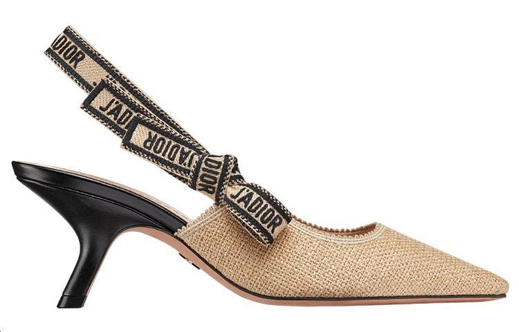 DIOR J'Adior Irregular Heel High Heels 6.5cm Women's Beige