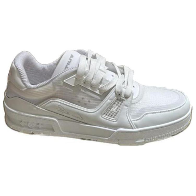 LOUIS VUITTON Trainer Skateboard Shoes Men Low-Top White