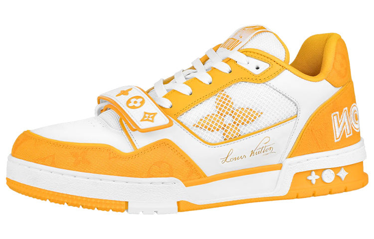 LOUIS VUITTON Lv Trainer 'White Yellow Velcro'