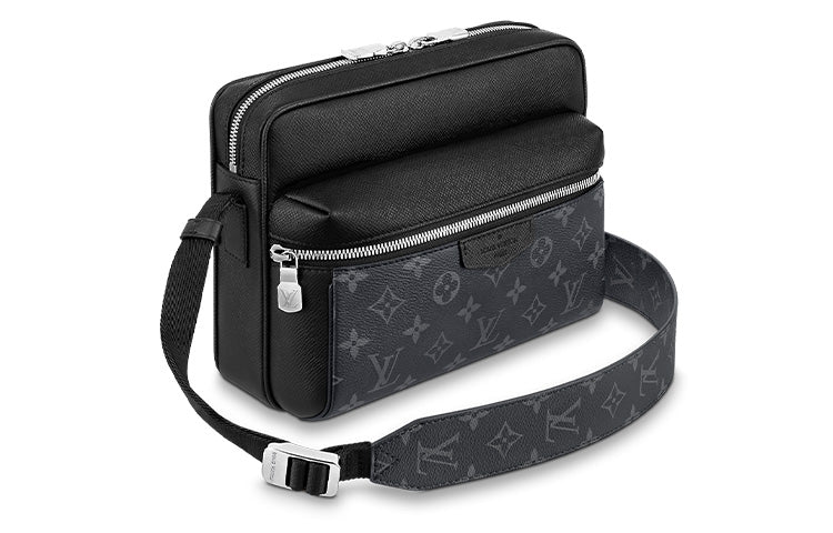 LOUIS VUITTON Outdoor Messenger Monogram Eclipse Taiga Black