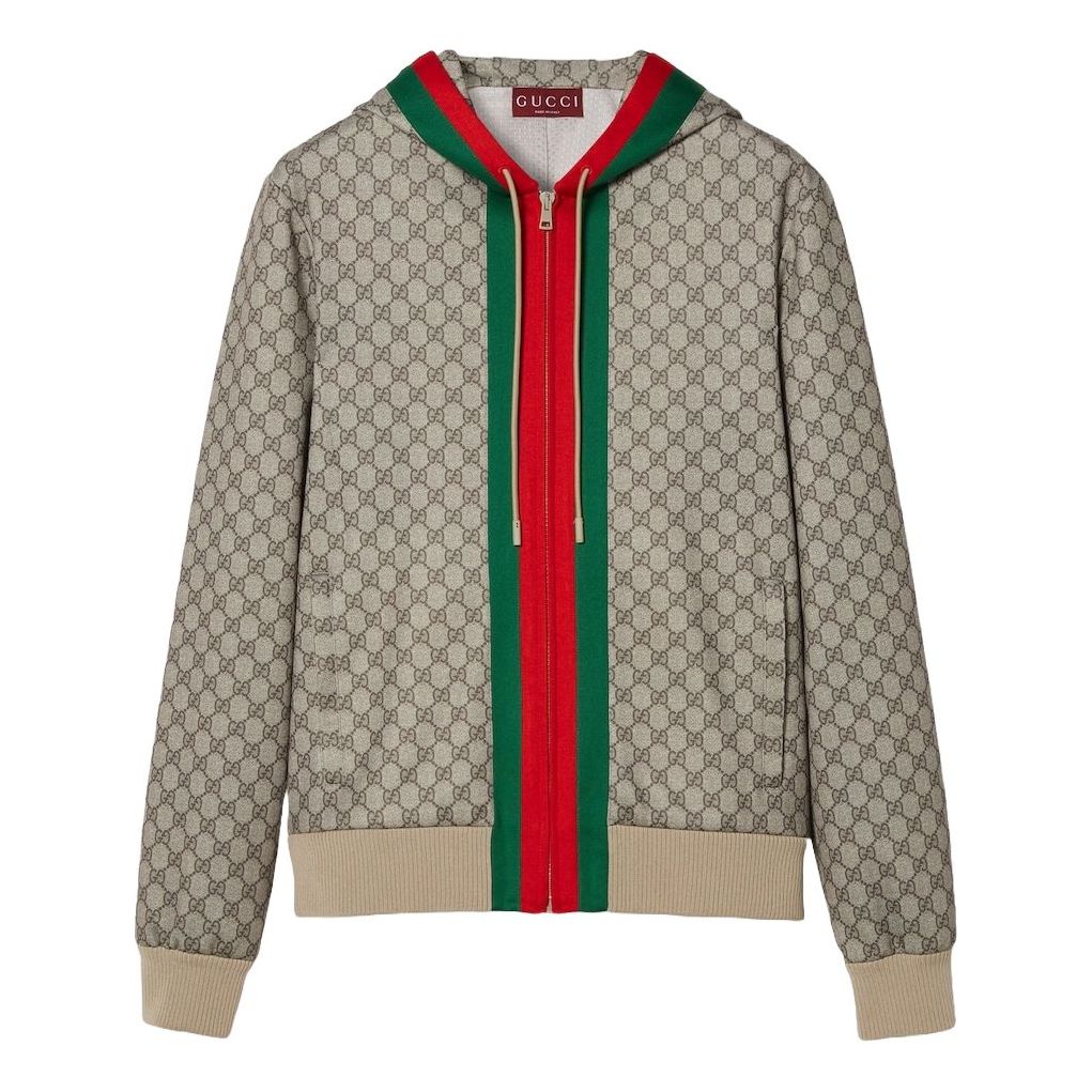 Gucci Technical Jersey Zip Jacket 'Beige Ebony' 795071-XJGRV-2270