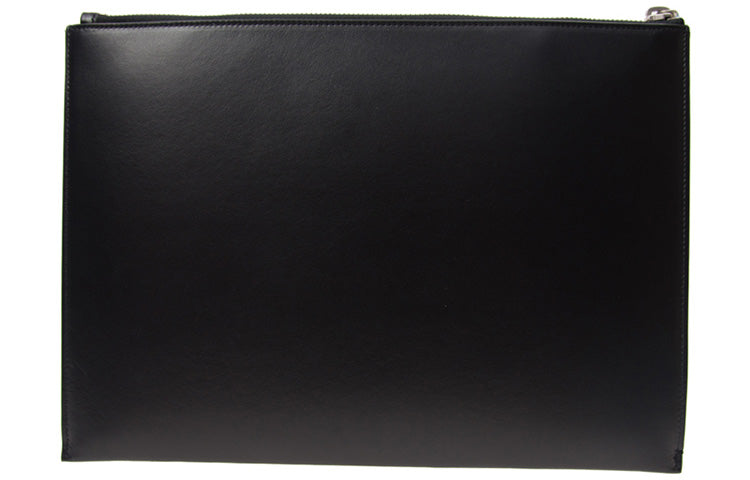 SAINT LAURENT Leather Tablet Bag Clutch Men's Black