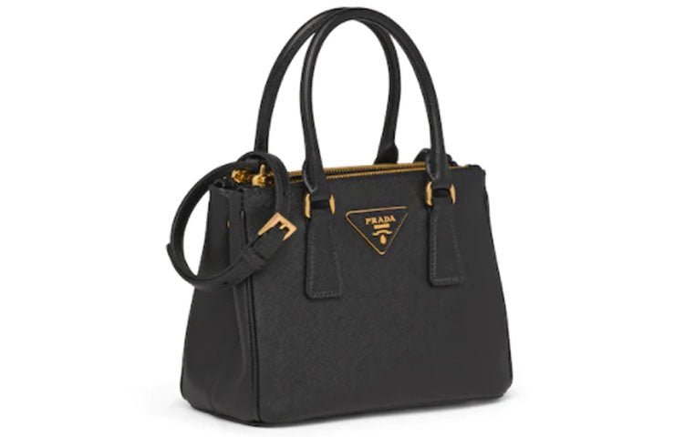 PRADA Saffiano Leather Crossbody Bag Handbag Shoulder Bag Mini Women's Black
