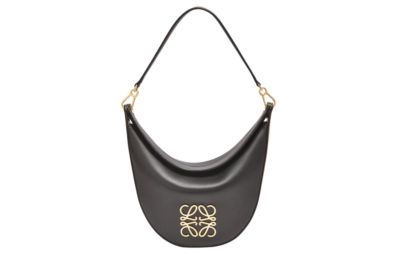LOEWE Luna Cow Leather Hobo Bag, Handbag, Shoulder Bag Women's Black