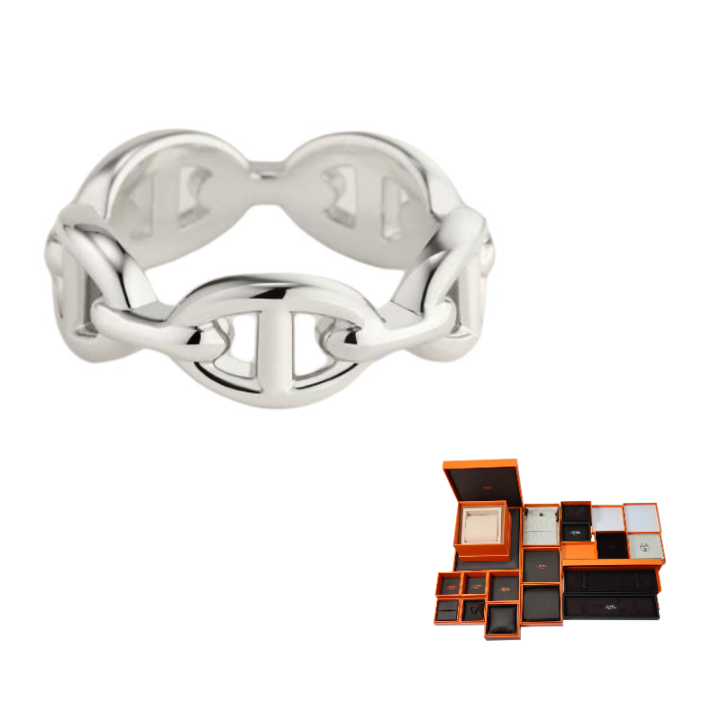 HERMES Silver Rings Unisex Silver
