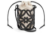 LOEWE Classic Cow Leather/Canvas Crossbody Bag Women's Black