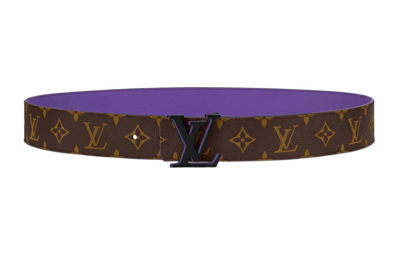 LOUIS VUITTON Cow Leather Belts Men's Width 4cm