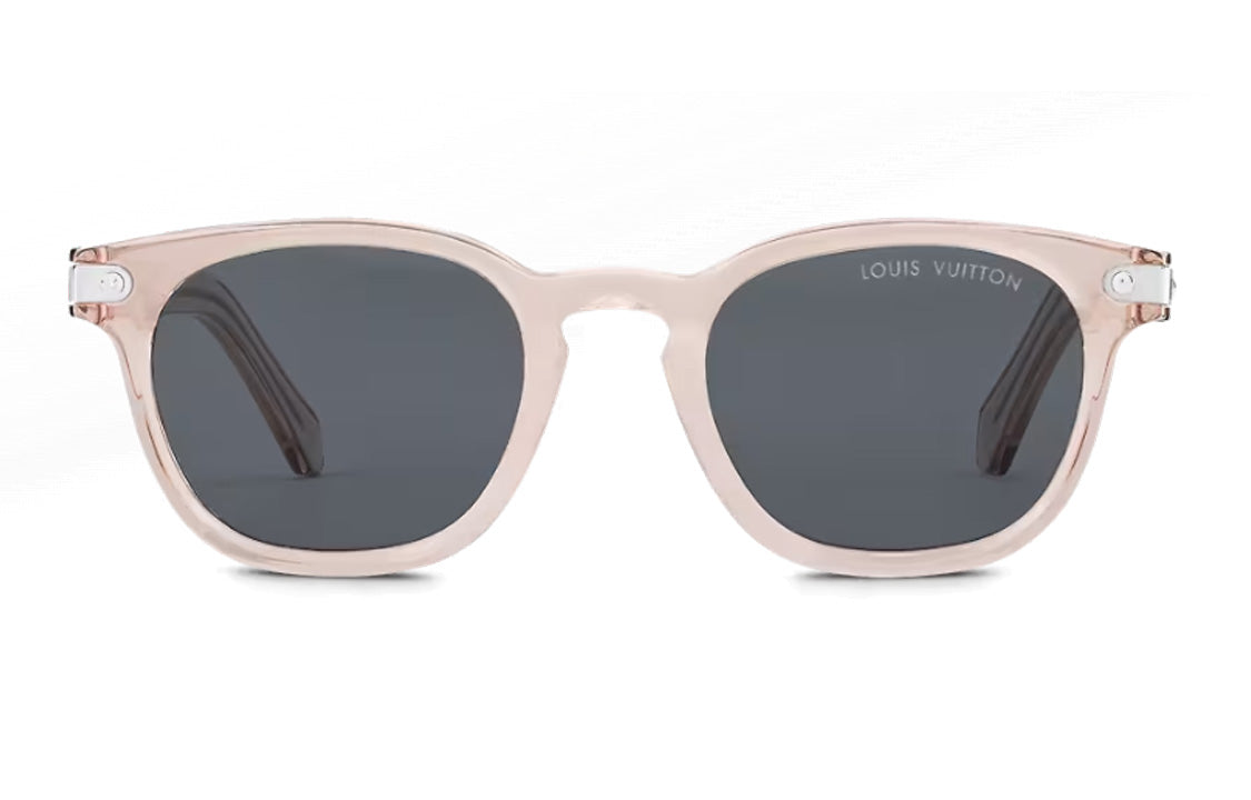 LOUIS VUITTON Plate Frame Irregular Shape Sunglasses Men's Pink