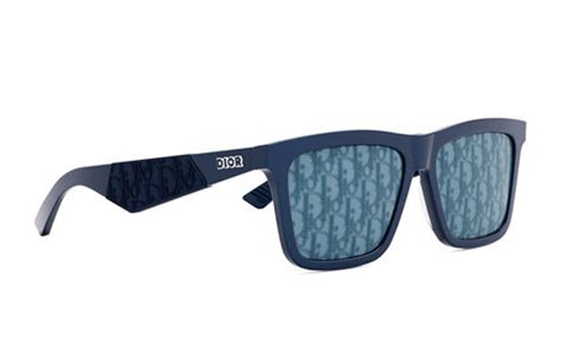 DIOR Irregular Shape Sunglasses Men's Blue