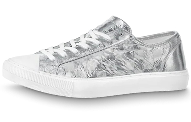LOUIS VUITTON Tattoo Sneakers 'Silver Plaid Monogram'