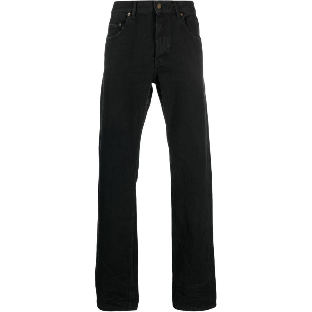 SAINT LAURENT Button Detailed Straight Leg Jeans
