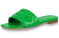 LOUIS VUITTON Revival Slip Resistant Slide Slippers Women's Green