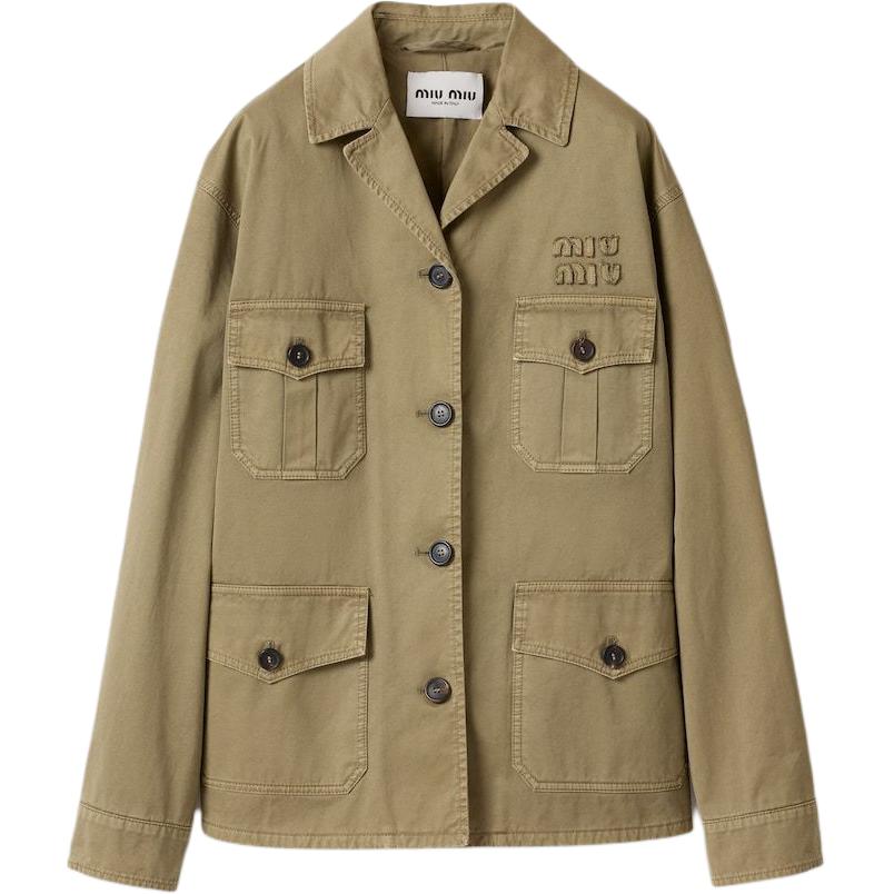 MIU MIU Garment dyed Cotton Jacket