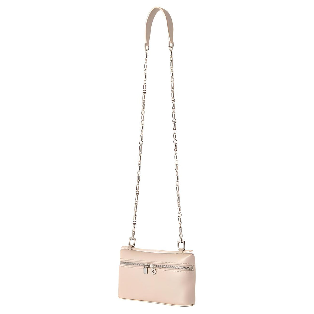 Loro Piana ExtraPocket Stamped Calfskin Clutch Mini Women's Light Beige