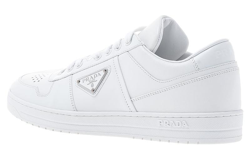 PRADA Skateboard Shoes Men Low Top White