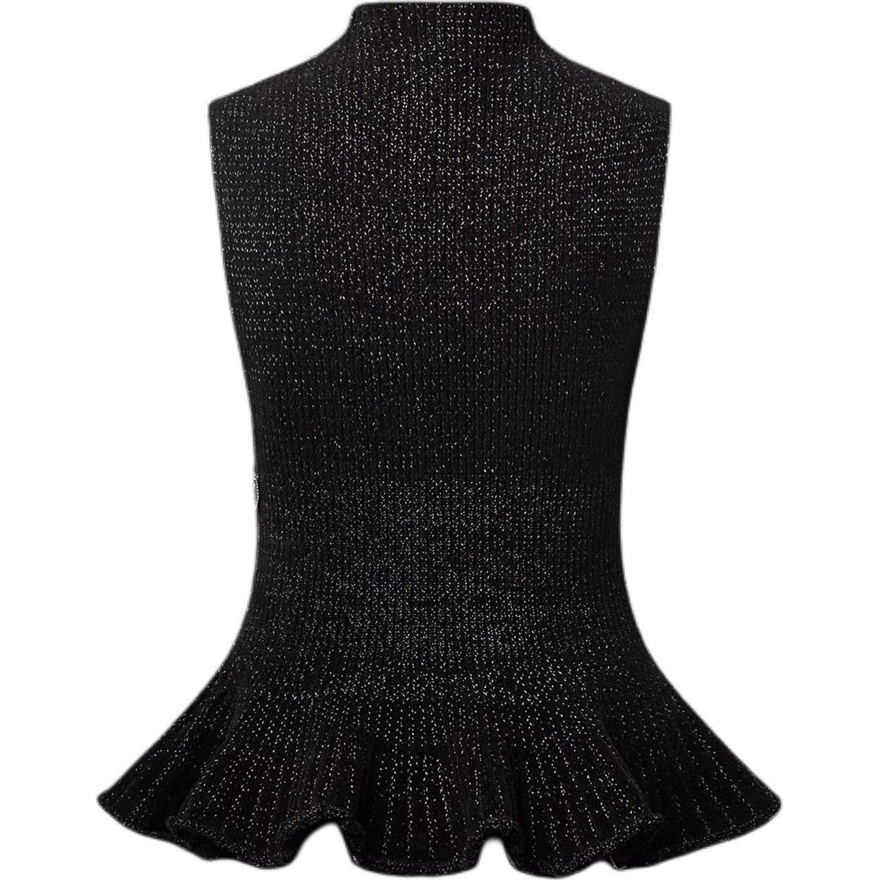 LOUIS VUITTON Flared Hem Ribbed Knit Top