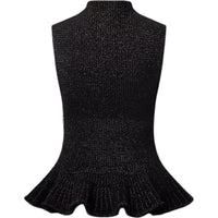 LOUIS VUITTON Flared Hem Ribbed Knit Top