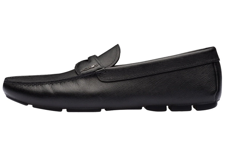 PRADA Prada Saffiano Girl Casual Shoes Low Heel Men's Black