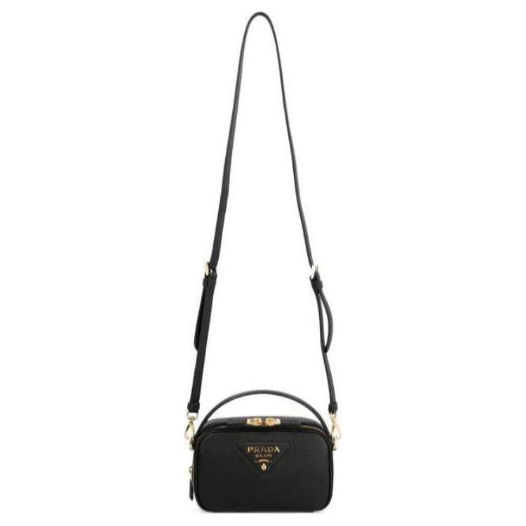 PRADA Calfskin Shoulder Bag, Crossbody Bag, Handbag Women's Black