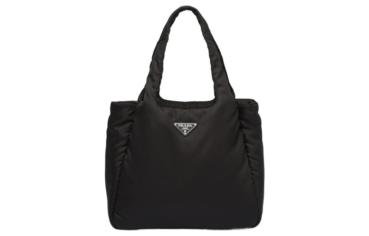 PRADA Re Nylon Fabric Tote Bag, Shopping Bag, Handbag Tubas Women's Black