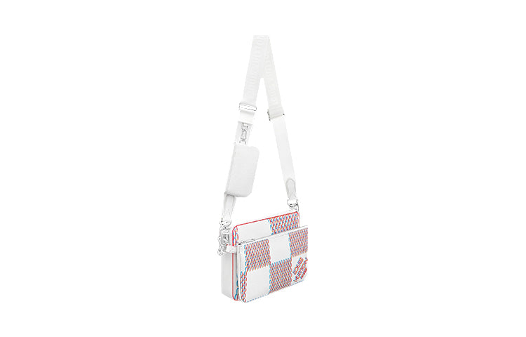 LOUIS VUITTON Trio Messenger White Damier Spray