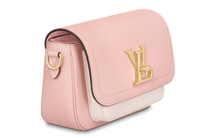 LOUIS VUITTON Lockme Tender Grained Calfskin Handheld Crossbody Bag Shoulder Bag Women's Pink