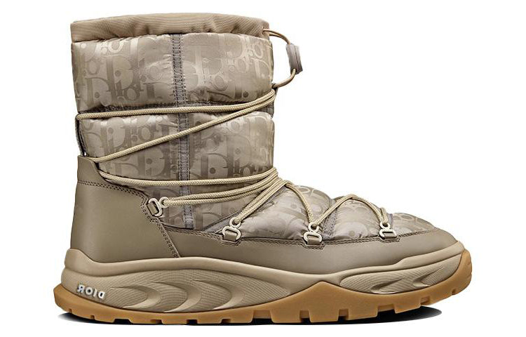 DIOR Snow Ankle Boot Beige Oblique Nylon