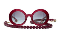 CHANEL Sunglasses Women's Red