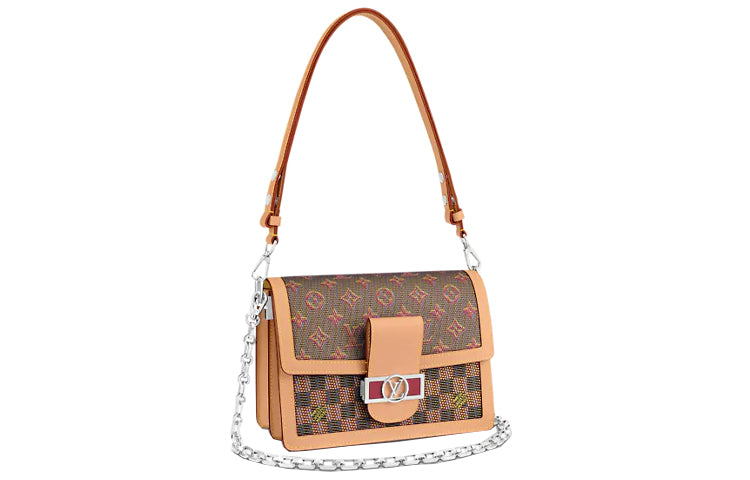 LOUIS VUITTON Dauphine Damier Monogram Lv Pop Mm Pink