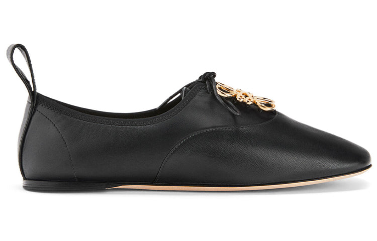 LOEWE Anagram Flat Shoes Women's Black