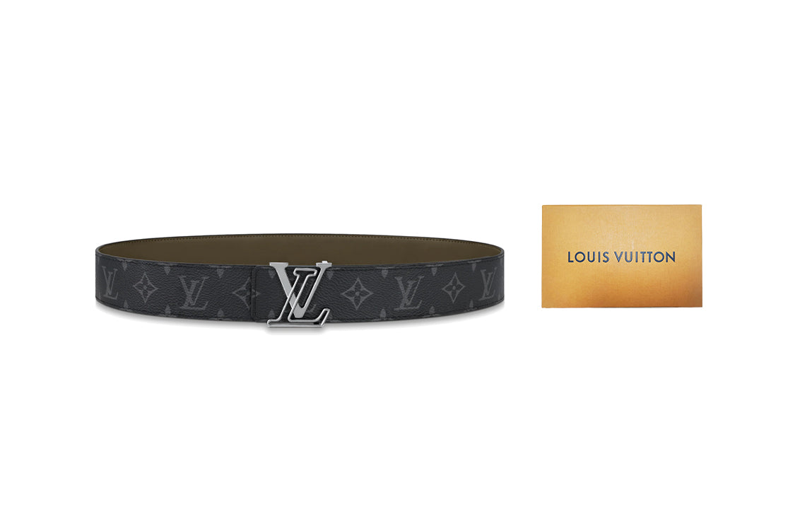 LOUIS VUITTON Lv Line Reversible Belt Monogram Eclipse 40MM