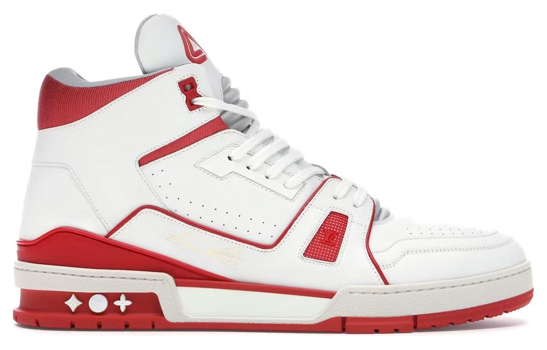 LOUIS VUITTON LV Trainer Sneaker Mid White Red