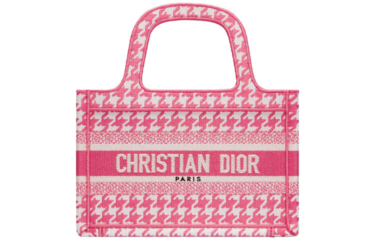 DIOR Canvas Bag, Handbag Mini Women's Peony Pink