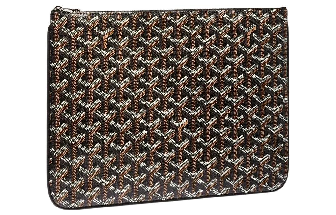 GOYARD SENAT Canvas With Leather Toiletry Bags Storage Bags Clutch Small Size Unisex 11 Colors