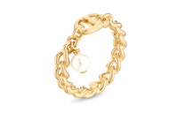 DIOR Metal, Resin, Pearl Rings Women's Gold