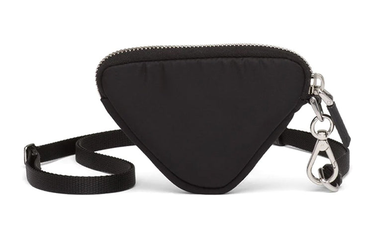 PRADA Nylon Fabric Crossbody Bag, Coin Purse Men's Black