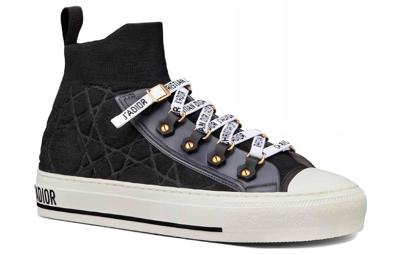 DIOR Walk'n'Dior Platform Shoes High Top Stylish Skateboarding Shoes Women's Black