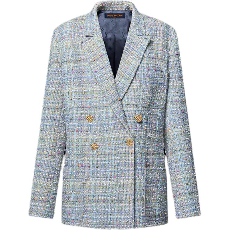 LOUIS VUITTON Double-Breasted Tweed Blazer