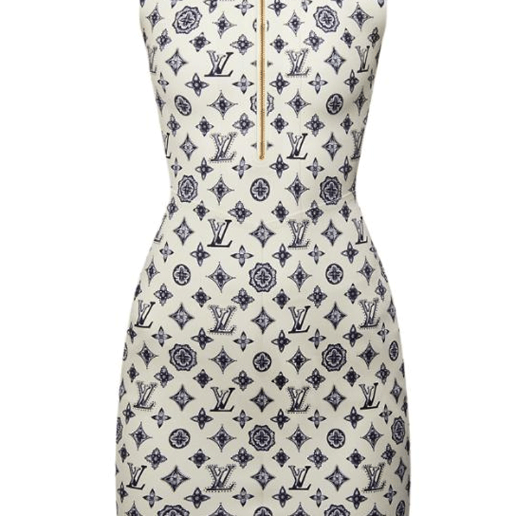 LOUIS VUITTON Monogram Fitted Dress