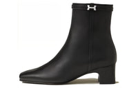 HERMES Hommage Ankle Boots 5cm Women's Black